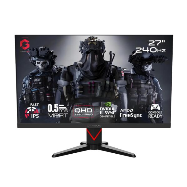 GameON Dominator 27 QHD 2K 240HZ 0.5ms Black IPS شاشة جيم اون