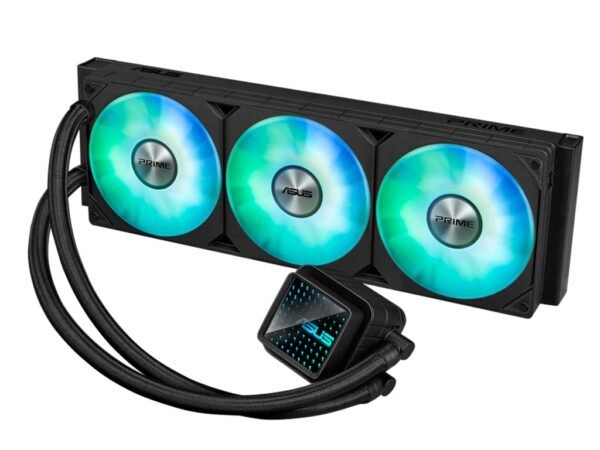 2472440 90RC0101-B0EAY0-ASUS Prime LC360 ARGB Black CPU Cooler مبرد مائي ثلاثة مراوح أسوس