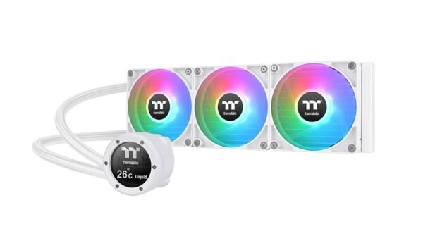 CL405-PL12SW-A-Thermaltake TH360 V2 Ultra ARGB Sync All-In-One Liquid Cooler White مبرد مائي 3 مراوح ترملتيك