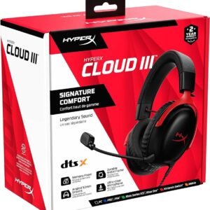 575075775 HyperX Cloud III - Gaming Headset (Black/Red) سماعة هايبر اكس