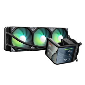 705755 l-P360L-AM3M-G0K-TRYX Panorama SE 360 ARGB 360mm Liquid Cooler - Rotatable AMOLED SCREEN - Black مبرد مائي بانوراما