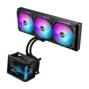 7570575 90RC0151-B0EAY0-ASUS ROG Ryuo IV SLC 360 ARGB AIO Liquid CPU Cooler, 360mm, 6.67" 2K Curved AMOLED Display, 3x ARGB Fans مبرد مائي اسوس 3 مراوح