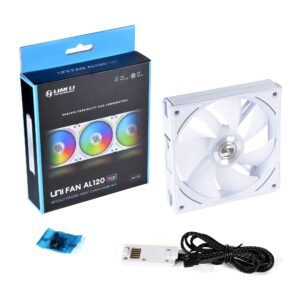 757570575 AL120-White-Lian Li UNI FAN AL120 Single White ليان لي مروحة كيس ابيض