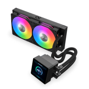 EN45257-Xigmateck X 240 Liquid Connect Black مبرد مائي مروحتين بشاشة سيجماتيك