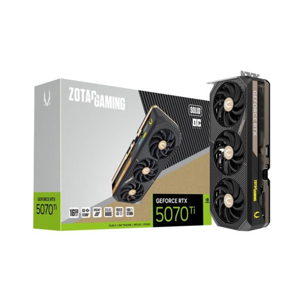 ZT-B50710J3-10P-ZOTAC SOLID OC RTX 5070 Ti 16GB 256-Bit GDDR7 كرت شاشة
