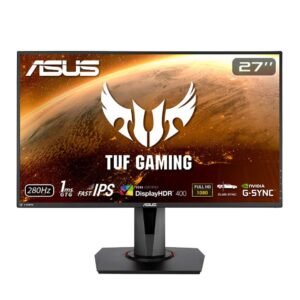 75757575 90LM05H0-B01370-ASUS TUF Gaming VG279QM HDR G-SYNC Compatible Gaming Monitor – 27 inch FullHD (1920 x 1080), Fast IPS, Overclockable 280Hz (Above 240Hz, 144Hz), 1ms (GTG), ELMB SYNC, G-SYNC Compatible, DisplayHDR™ 400 شاشة اسوس احترافية