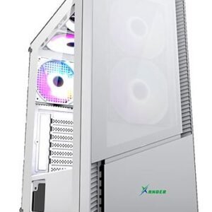 WSFWFWFWF Case Xtreme Velox White ATX 4 Fan كيس فيلوكس