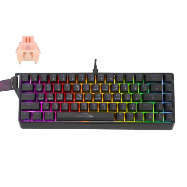 egegegeqgeqge GAMEON MAGPRO Series GOMG1K8-RS 60% RGB Magnetic Mechanical Wired Gaming Keyboard كيبورد