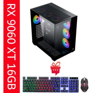 XIG AQUA RX9060 XT 16GB copy PC Build 106 AMD Ryzen7 7800X3D 16GB Ram DDR5 RX 9060 XT 16GB تجميعة بي سي