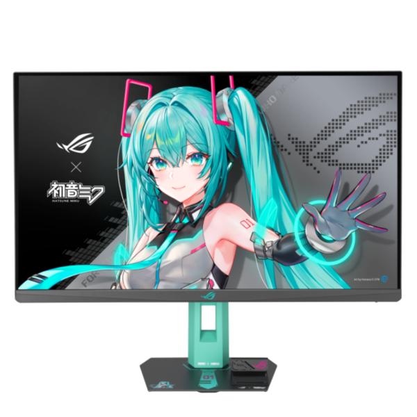 90LM0C7U-B01371-ASUS ROG Strix XG27ACMEG-G Hatsune Miku Edition Gaming Monitor, 27" Fast IPS Display, QHD Resolution, 260Hz Refresh Rate, 0.3ms Response شاشة اسوس