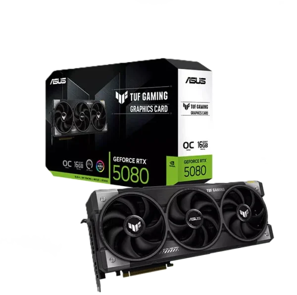 ASUS-TUF-RTX-5080-OC-16GB-GDDR7_01 (1) 90YV0M30-M0NA00-ASUS TUF Gaming GeForce RTX™ 5080 16GB GDDR7 OC Edition كرت شاشة