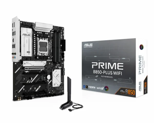 ChatGPT Image Jul 19, 2026, 07_42_53 PM 90MB1L80-M0EAY0-ASUS PRIME B850-PLUS WIFI AMD AM5 DDR5 ATX Motherboard لوحة أم أسوس