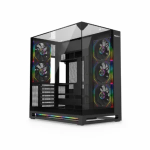 CASE-414-Majesty Falcon X Black Mid-Tower ATX Gaming Case with 8 ARGB Fans كيس ماجستي