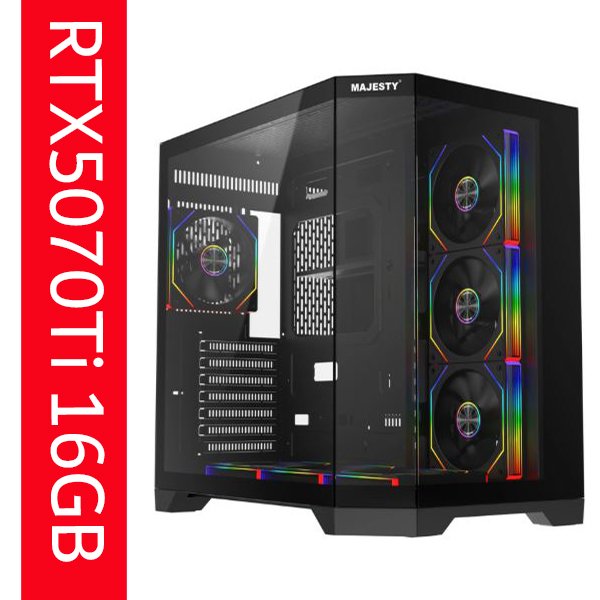 تجميعة بي سي قيمنج RYZEN 7 9800X3D كرت شاشة RTX5070Ti 16GB رقم العرض 1499