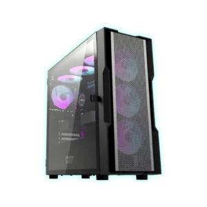 DK431-B-DarkFlash DK431 Mesh Black E-ATX Case with 4 CL6 ARGB Fans كيس كمبيوتر