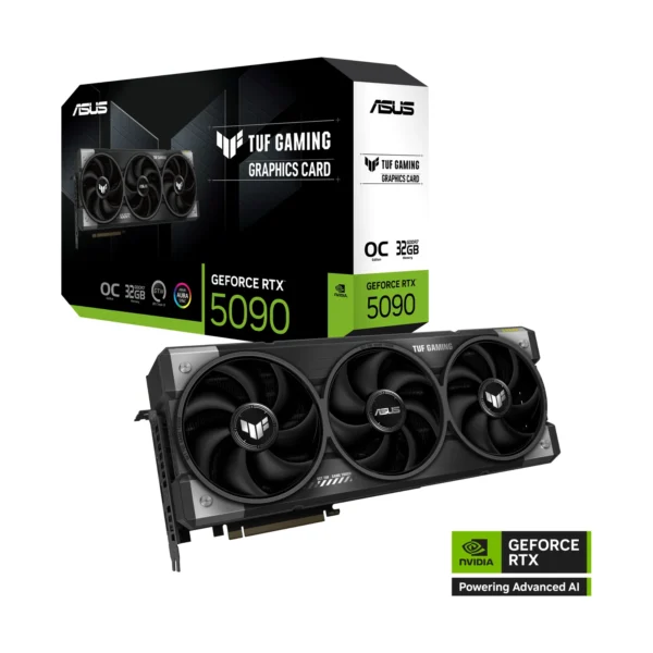 82 90YV0LY0-M0NA00-ASUS TUF Gaming GeForce RTX 5090 OC Edition 32GB GDDR7 Triple-Fan Graphics Card كرت شاشة أسوس