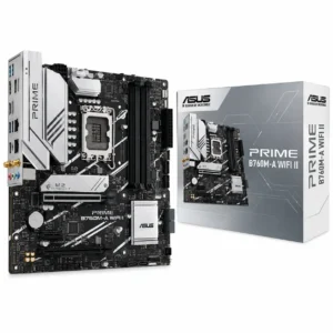 90MB1NF0-M0EAY0-ASUS PRIME B760M-A WIFI II Intel B760 LGA1700 DDR5 Micro-ATX WiFi 6E 2.5Gb Ethernet Motherboard مازر بورد أسوس